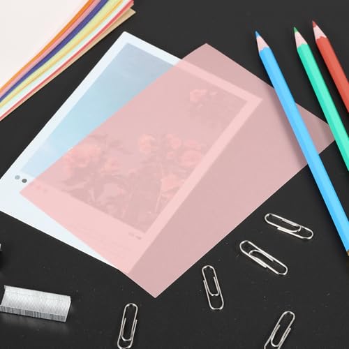 PATIKIL 60 Sheets Vellum Paper 4x6 Pink - color: Silver Tone