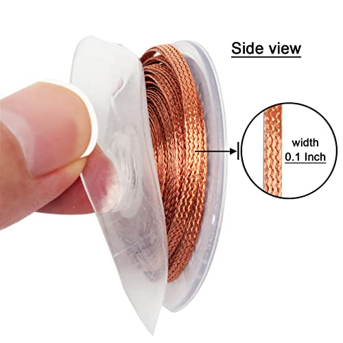 Solder Wicks braid，Solder Sucker，10ft Length 5 Pieces No-Clean Desoldering Braided Wicks. Solder Removal Tool，Desoldering Wick Used to Remove the Solder and Disassemble Electrical Components - style: 5pcs