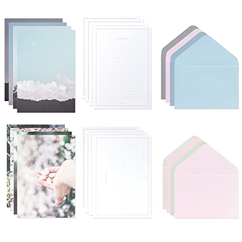 Monolike Photo Letter Paper and Envelopes Set - 8Type, 32 Letter Paper + 16 Envelopes - color: Photo