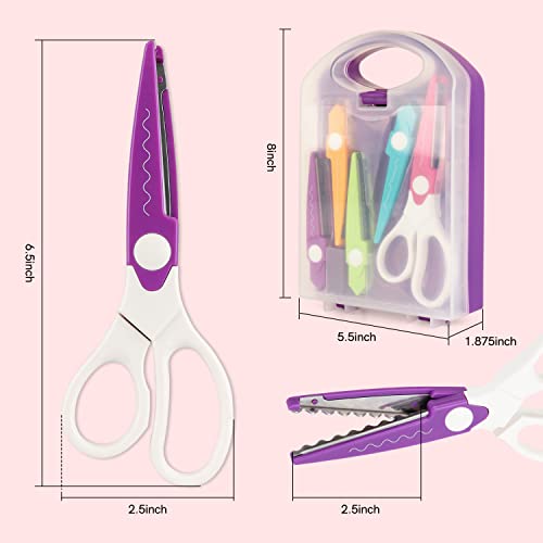 7Pcs/Set Craft Scissors 3 in 1 Corner Rounder Paper Punch With Storage Box - 5 Kinds Zig Zag Edges for DIY Projects, Paper Card, Photo, and Scrapbooking