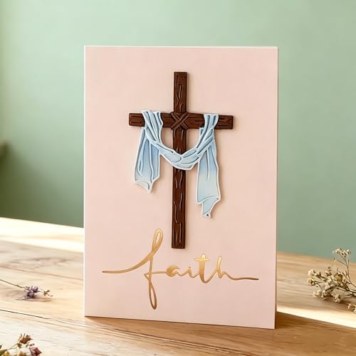 Lapoo Tool Metal Cutting Die for Scrapbooking - Durable, Cut Stencils for DIY Scrapbook Photo Album Decorative Paper Card, Card Making Supplies, Embossing (Cross 3.6 x 2.9 in) - color: Cross 3.6 x 2.9 in