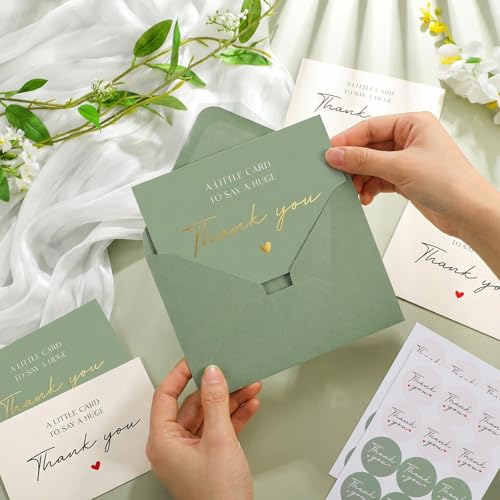36 Pack Thank You Cards with Envelopes, 4x6 Inch Thank You Card Bulk