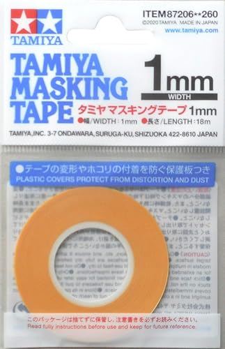 Tamiya TAM87206 87206 Masking Tape 1 mm/18 m, Model Making, Accessories
