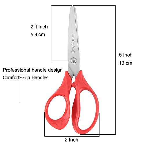 OneName Safety Blunt Tip Kids Scissors 8 Pack, School Supplies Ages 4+ - color: Right-handed 8pack Pink,green,blue,red