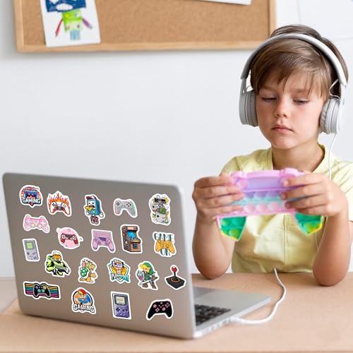 Glow in The Dark Game Gamepad Water Bottle Stickers for Kids - color: Luminescent-380ksxx