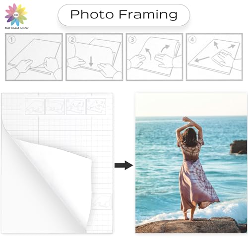 Mat Board Center 10 Pack 12x16 Self Adhesive White Foam Board 3/16" Thick - size: 12x16