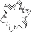 SHAPES ETC. 5.5" x 5.5" Snowflake Creative Cut-Outs, White, 31-Count - color: Whsnowflakeite Snowflake
