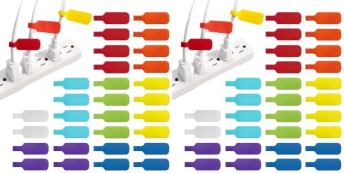 Wrap-It Storage - Cable Labels, Medium, Multi-Color (60-Pack) Write On Cord Tags for Wire Management and Identification - color: Assorted Colors, size: Medium (Pack of 2)