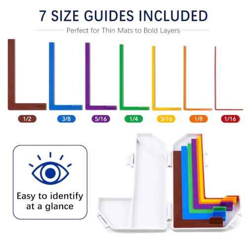 CYFUN DESIGN 9 Pcs Alignment Guide with Case Bone Folder Positioning Tool - color: Colored Alignment Guide+Bone Folder