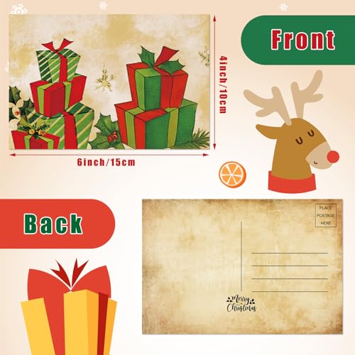 Kosiz 120 Pcs Vintage Christmas Cards 4 x 6 Inch Bulk Blank - style: Vintage Christmas