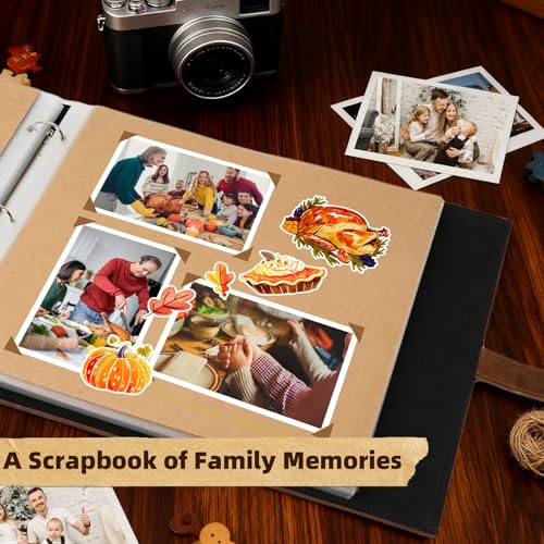 Vienrose 15"x13" Scrapbook Album Gift Set Faux Leather DarkBrown 100 Pages - color: Dark Brown, size: 15"X13" 50Sheets