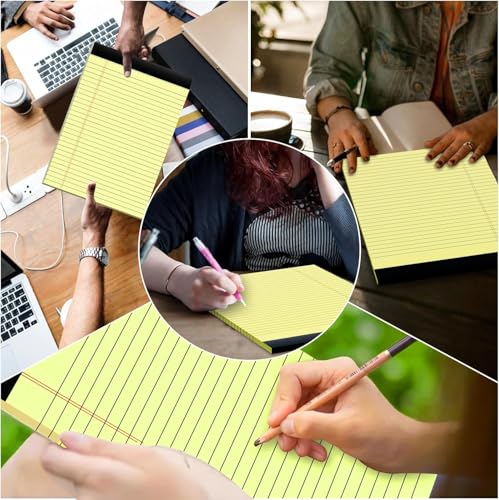 Mead Legal Pads, Wide Ruled Paper, 8-1/2" x 11-3/4", 50 Sheets, Memo, Note, Steno Pads, (59386) 3 count (Pack of 6) - size: 8-1/2" x 11-3/4" (Pack of 6)