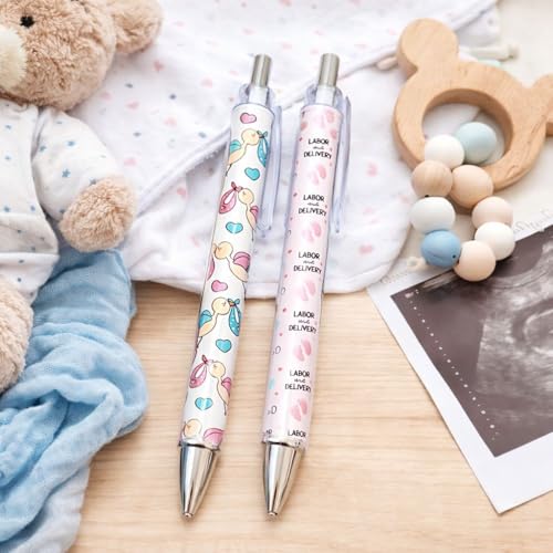 6PC Labor & Delivery Pens Maternity Medical Assistant Accessories Hospital Clinic Pen Appreciation Gifts For NICU Nurses Sonographer Birthday Specialist Swaddle Expert OB OBGYN Midwives Nursery Staff - style: Labor & Delivery