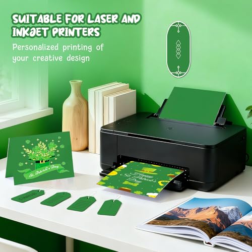 Dark Green Cardstock Paper 8.5 x 11, 40 Sheets Cardstock Printer Paper | Green Card Stock Paper 8.5 x 11, 200 GSM Dark Green Construction Paper for DIY Cards, Greeting Cards, Party Decorations - color: Dark Green, size: 8.5x11 IN-40 Sheets