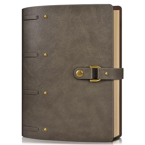 Leather Journal Notebook, A6 Size 5.3 x 7 inches 260 Lined Pages-Dark Brown - color: Dark Brown, size: 5.3*7inch