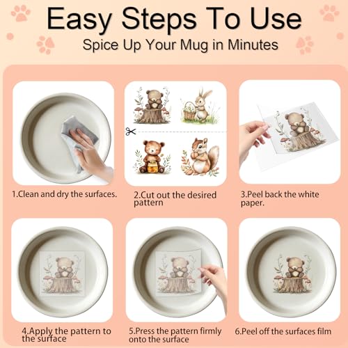 4 PCS Forest Animals Cuttable UV DTF Stickers - style: forest animals