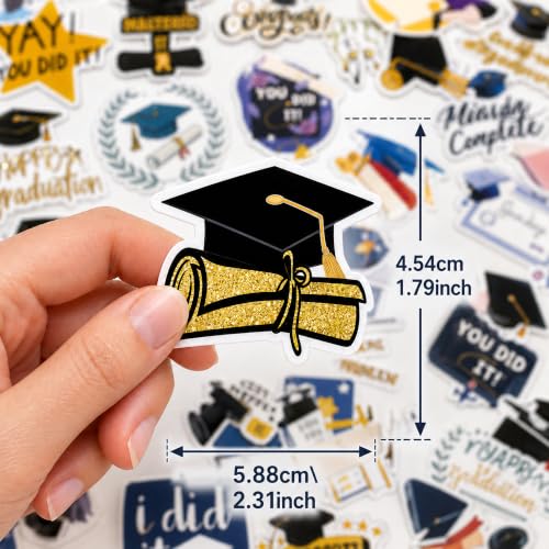 Graduation Stickers 50Pcs for Water Bottles, Graduation Party Favors - style: Graduation Season Stickers