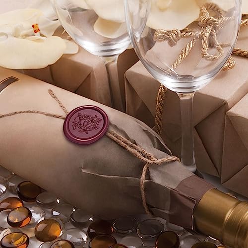 UNIQOOO Jewel Tone Ruby Marsala Red Glue Gun Sealing Wax Sticks for Wax Seal Stamp - Great for Wedding Invitations, Cards Envelopes, Snail Mails, Wine Packages, Christmas Gift Ideas, Pack of 8 - color: Marsala