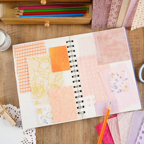 160 Sheets Textured Scrapbook Paper & Mesh Fabric Assorted Set - color: Basic