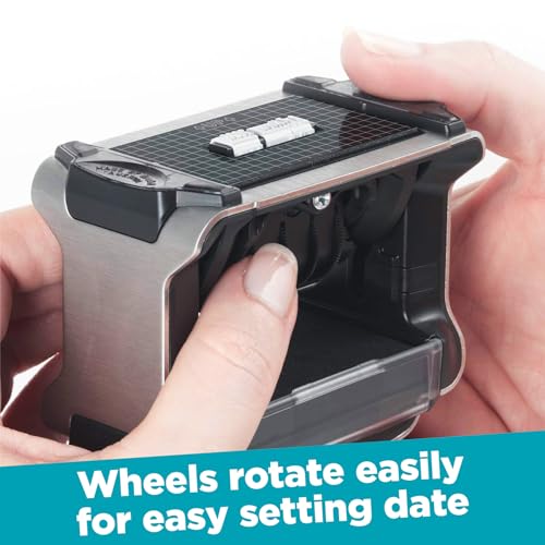 Trodat 5430 Professional Self-Inking Date Stamp with Scanned - Black Ink - color: Black, size: SCANNED