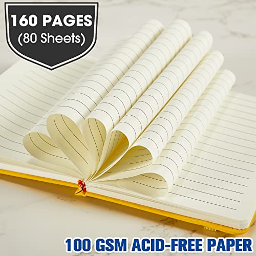 Laumoi 20 Pack Pocket Notebook Journals 3.7" x 5.7" Hardcover Small Mini Pocket Notebooks with Pen Holder A6 Lined Journal with 100 Gsm Paper(Black, Blue, Green, Red, Yellow) - color: Black, Blue, Green, Red, Yellow