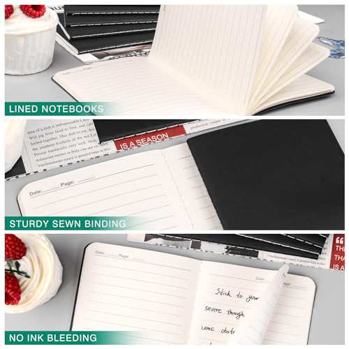 Lzerking Mini Pocket Notebooks Bulk 3.5 x 5.5 Inches 12 Pack Note Pads - color: 12 Black