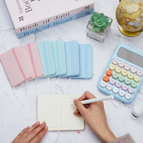 Qeeenar 10 Pcs Mini Pocket Notebook, Solid Color, Pink,Blue,Light Blue - color: Pink,blue,light Blue, size: Solid Color