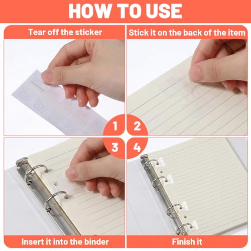 Ymapinc 500PCS Clear Binder Hole Reinforcement Stickers
