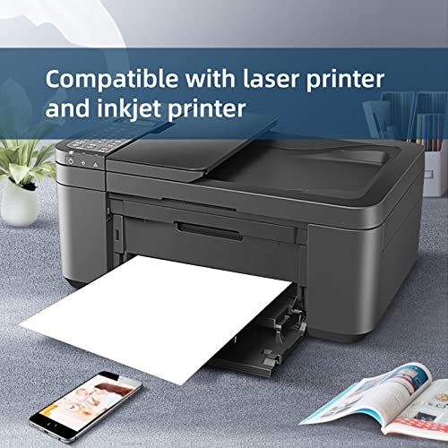 100 Sheets 600 Pcs 3-1/3 x 4 6 Up Shipping Address Labels for Laser & Inkjet Printers, 3-1/3" x 4" 6 per Sheet Shipping Mailing Stickers, 6 Labels per Page - size: 3-1/3"x4"--600 Labels