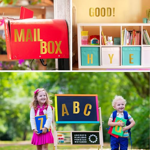 460 PCS 42 Sheets Letter Stickers, Bulletin Board Letters (Gold, 4 Inch) - color: Gold, size: 4 Inch