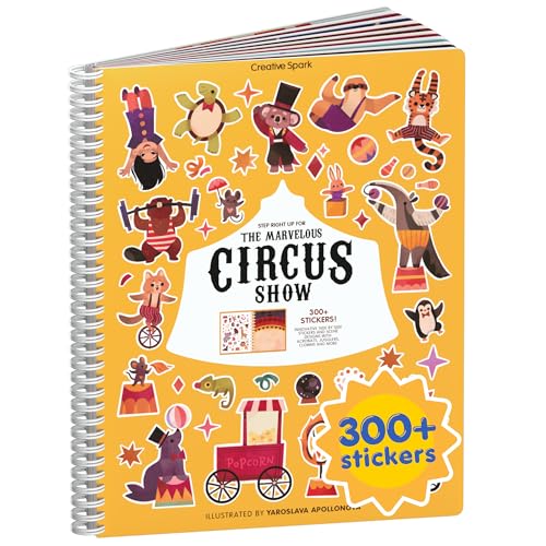 Cupkin Circus Show Coloring & Sticker Activity Book | 300+ Stickers - color: Circus