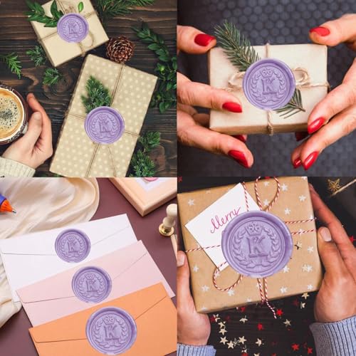 Sealing Wax Beads, WaxSeal Beads, 600Pcs Lilac WaxSealing Beads for Wax Seal Stamp, WaxSeal Beads Kit Perfect for Wedding Invitations, Christmas Envelopes (Lilac) - color: lilac