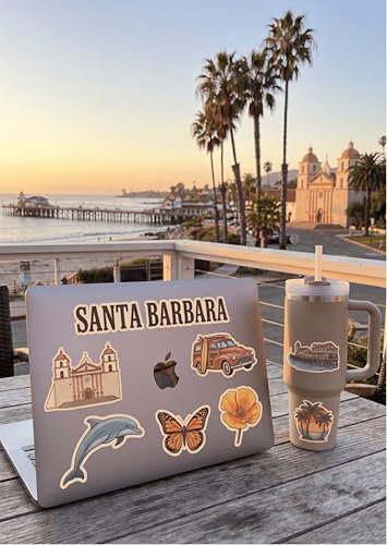 Santa Barbara Sticker Sheet, Santa Barbara Travel Stickers - style: Santa Barbara