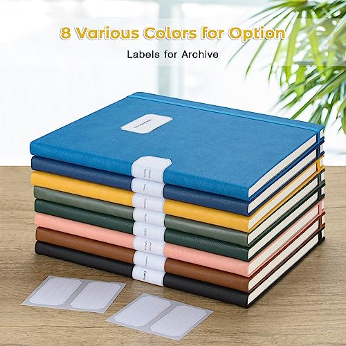 Lined Journal, 8.5" x 11" Hardcover Leather Notebook, No Bleed Thick Paper - color: Yellow, size: A4 Wide Ruled