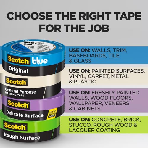 Scotch General Purpose Masking Tape, 1 Inch Wide, 1 Roll, 2050 - size: 0.94 inches