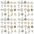 Youdiyla 40pcs Enamel Charms Alloy Metal Charms for Jewelry Making Necklace Bracelet Earring DIY Accessories - color: White
