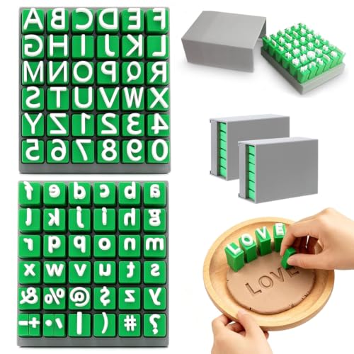 Alphabet Stamps Set for Clay Pottery, Numbers Symbols DIY Handmade Alphabet Mold Accessories Polymer Clay Tools Set for Ceramic Decorating, 72 Pieces Letter Stamps for Clay with Storage Box