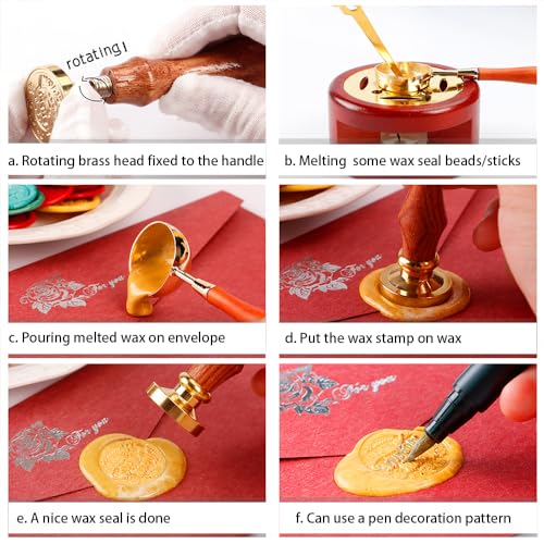 Initial Alphabet B Wax Stamp Set - 2pcs Wax Stamps Kit for Christmas, Thanksgiving, Envelope, Gift Wrap, Letter Sealing - style: Letter-B