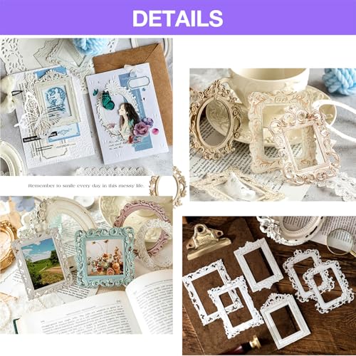 MAXLEAF 40PCS Vintage Frame Scrapbook Decoration Paper for Junk Journals