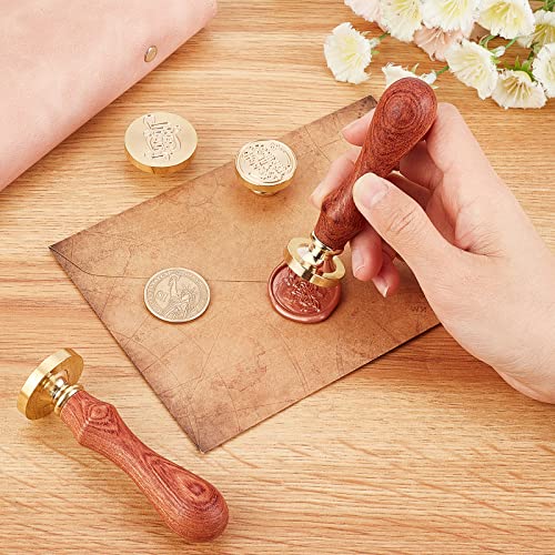 CRASPIRE Wolf Wax Seal Stamp Head Replacement Animal Vintage Sealing Brass Stamp Head Olny for Embellishment of Envelope Invitations Wedding Wine Package Scrapbooks Parcels Gift Party Greeting Cards - style: Wolf 2