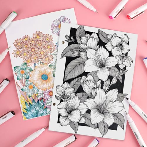 Grabie Micro Fineliner Pens, 10 Multicolor Waterproof Drawing Pens - color: 10-Multicolor