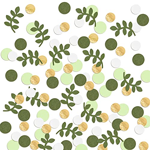 Letjolt Baby Shower Confetti Greenery Glitter Table Decorations 210 Pcs - color: Lihght Green