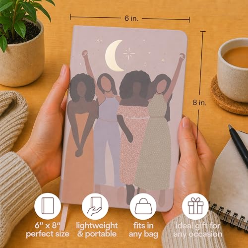 WORLD TRAVELER Eccolo A5 Lined Journal 256 Ivory Pages Lay Flat 6x8 - color: Moon Women