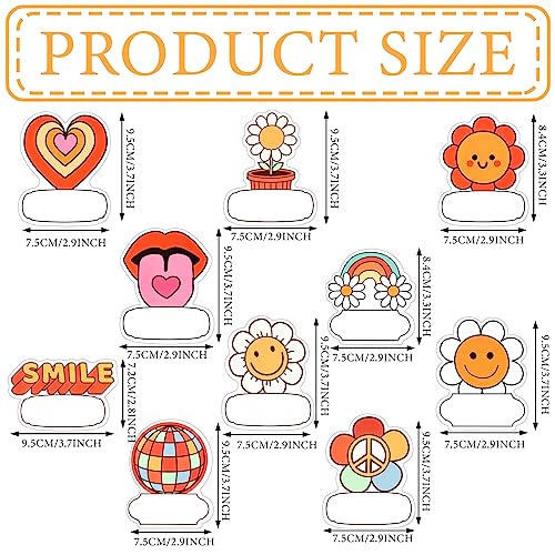 100 Pcs Name Tags Stickers Bulk - Desk Name Tags for Classroom Back to School Smile Face Groovy Boho Nametags Cubby Labels Classroom Supplies Label Decal for Cubbies Bulletin Board(Cute) - style: Cute