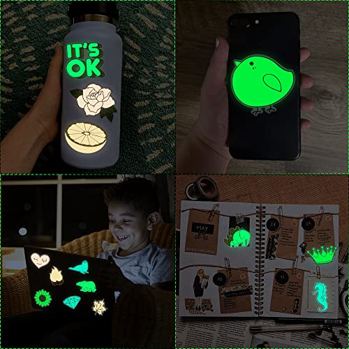 Luminous Stickers 30Pcs for Water Bottles, Gifts for Teens Adults - style: 30 Glow-in-the-Dark Stickers