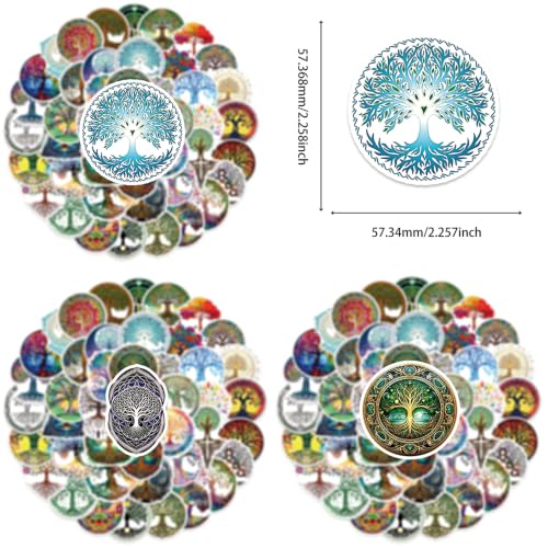 50Pcs Tree of Life Stickers, Nordic Boho Vinyl Decals - style: Tree of Life Stickers