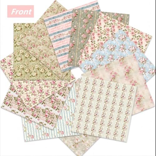 Boho Scrapbook Paper 12x12 - 24 Sheets Flower Patterned Cardstock Paper Pads,Coloured Double-Sided Decorative Craft Papers Pack for Scrapbooking, Junk Journaling, and Card Making (Shally Pink) - color: Shally Pink