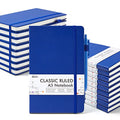 feela College Ruled Notebooks, 18 Pack Business Notebook Bulk Hardcover Lined Writing Journal with Pen Holder for Men Women Note Taking, with 18 Black Pens, 120 GSM, 5.1”x8.3”, A5, Navy - color: 18 Navy