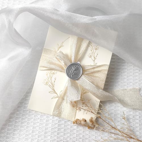 Pollize 50Pcs Wax Seal Stickers, Wedding Invitation Envelope Stickers - color: Silvery