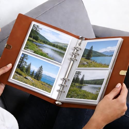 PATIKIL A5 Leather Binder Journal Cover, 6 Ring Refillable Binder Loose Leaf Notebook Protector with Elastic Closure No Paper for Work Meeting Notebook Folder, Navy Blue - color: Navy Blue, size: A5